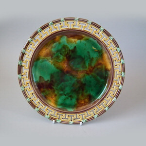 Wedgwood Majolica plate with reticulated rim