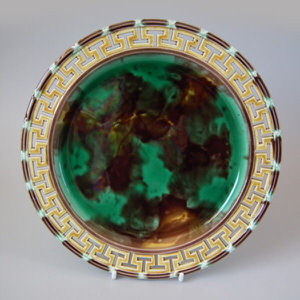 Wedgwood Majolica plate with reticulated rim