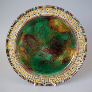 Wedgwood Majolica plate with reticulated rim