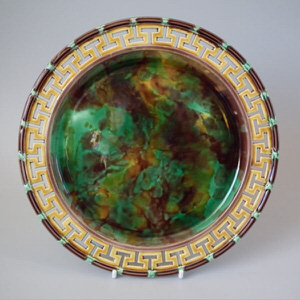 Wedgwood Majolica plate with reticulated rim