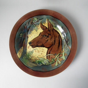 Rare Wedgwood Majolica deer plate