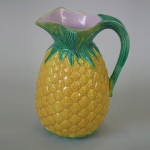 English Majolica pineapple jug