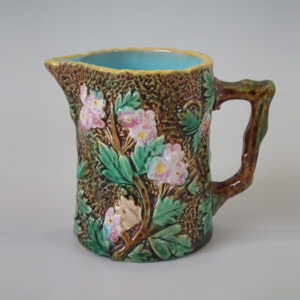 George Jones Majolica blossom creamer