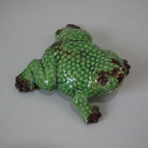 Majolica Palissy toad figure