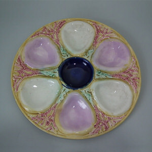 Majolica oyster plate
