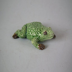 Small Majolica Palissy Toad Figure