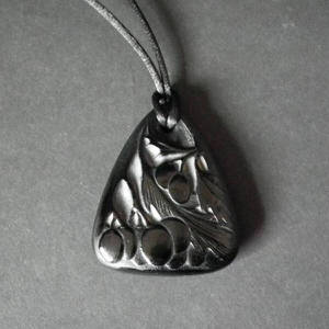 Rene Lalique Deep Amber Glass 'Sorbier' Pendant