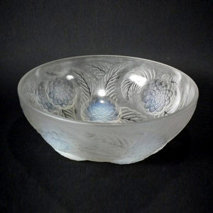 Rene Lalique Opalescent Glass 'Dahlias No1' Bowl