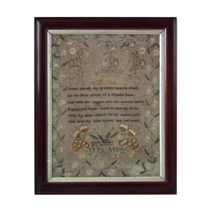 Antique Sampler, 1833 Sampler by Caroline Wightman