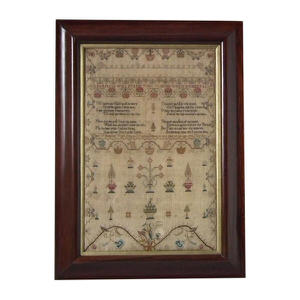 Antique Sampler, 1792 S:Axfords School Sampler by Mary Williams