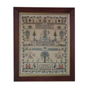 Antique Sampler, 1822 Sampler by Sarah Turtle of Strubby