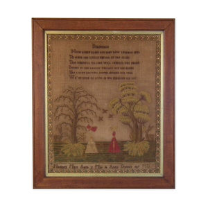 Antique Sampler, 1829 'Diligence' Sampler by Margaret Main