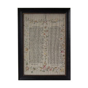Antique Sampler, 1790, 'The shepherd and the philospher' Sampler by Maria Day