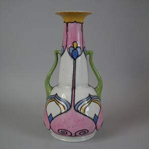 Minton Seccessionist No.8 two-handled Vase