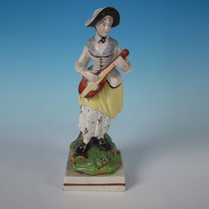 Staffordshire Pearlware Musician Figure