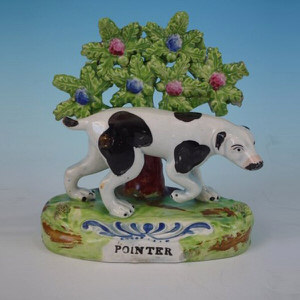 Staffordshire Pearlware Bocage Pointer Figure