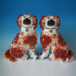 Pair Staffordshire Chunky spaniels with free front legs