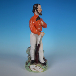 Staffordshire pottery figure of Garibaldi, standing
