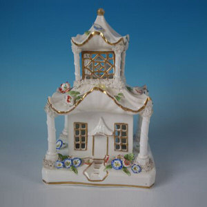 Staffordshire pottery cottage pastille burner (Large)