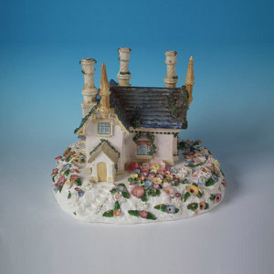 Large Staffordshire Pottery Country House pastille burner