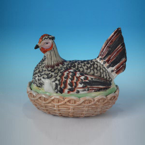 Staffordshire hen on nest tureen