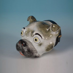 Staffordshire Bulldog Head Stirrup Cup