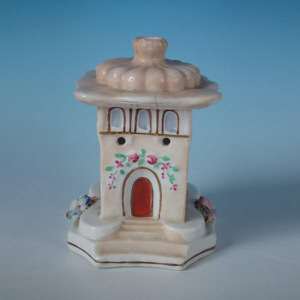 Staffordshire pottery tower house pastille burner