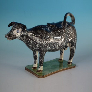 Staffordshire Pearlware Pottery Cow Creamer