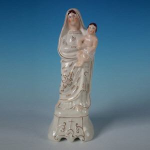 Staffordshire Pottery Mary and Jesus Figure