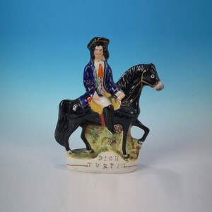Staffordshire Pottery Dick Turpin Figure