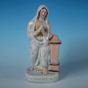 Staffordshire Pottery Figure of Virgin Mary