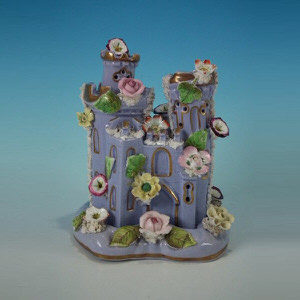 Large Staffordshire Lilac Castle Pastille Burner