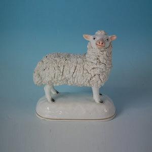Staffordshire Pottery Sheep Figure