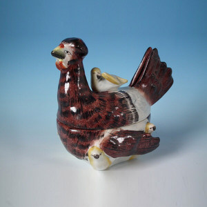 Staffordshire hen & chicks tureen