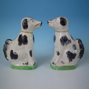 Pair Staffordshire Pearlware dogs