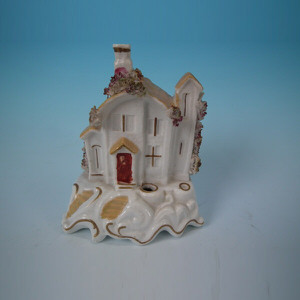 Small Staffordshire cottage pastille burner