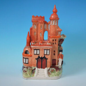 Staffordshire turreted castle with guard