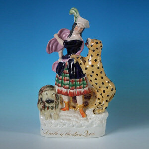 Staffordshire 'Death of the Lion Queen' figure