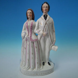 Large Staffordshire 'Prince & Princess' figure