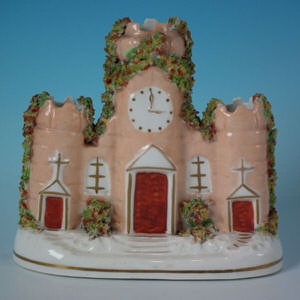 Staffordshire castle spill vase
