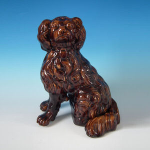 Large Staffordshire treacle glazed leg-free chunky spaniel