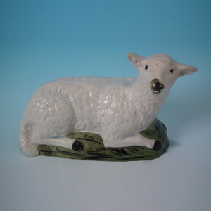 Staffordshire Pearlware sheep figure