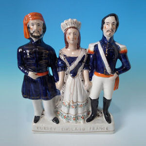 Staffordshire 'Turkey England France' figure group