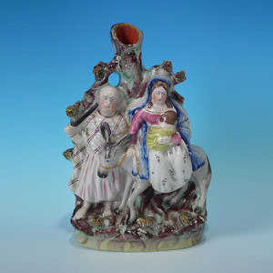 Staffordshire Flight to Egypt spill vase