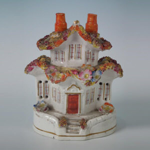 Staffordshire floral cottage pastille burner