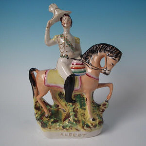 Staffordshire Albert titled figure on horseback