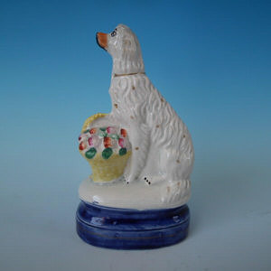 Staffordshire flower basket spaniel