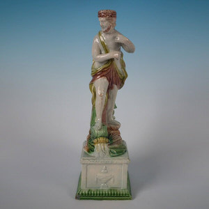 Staffordshire Creamware Neptune figure