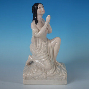 Staffordshire praying lady figure