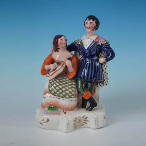 Staffordshire musicians figure group